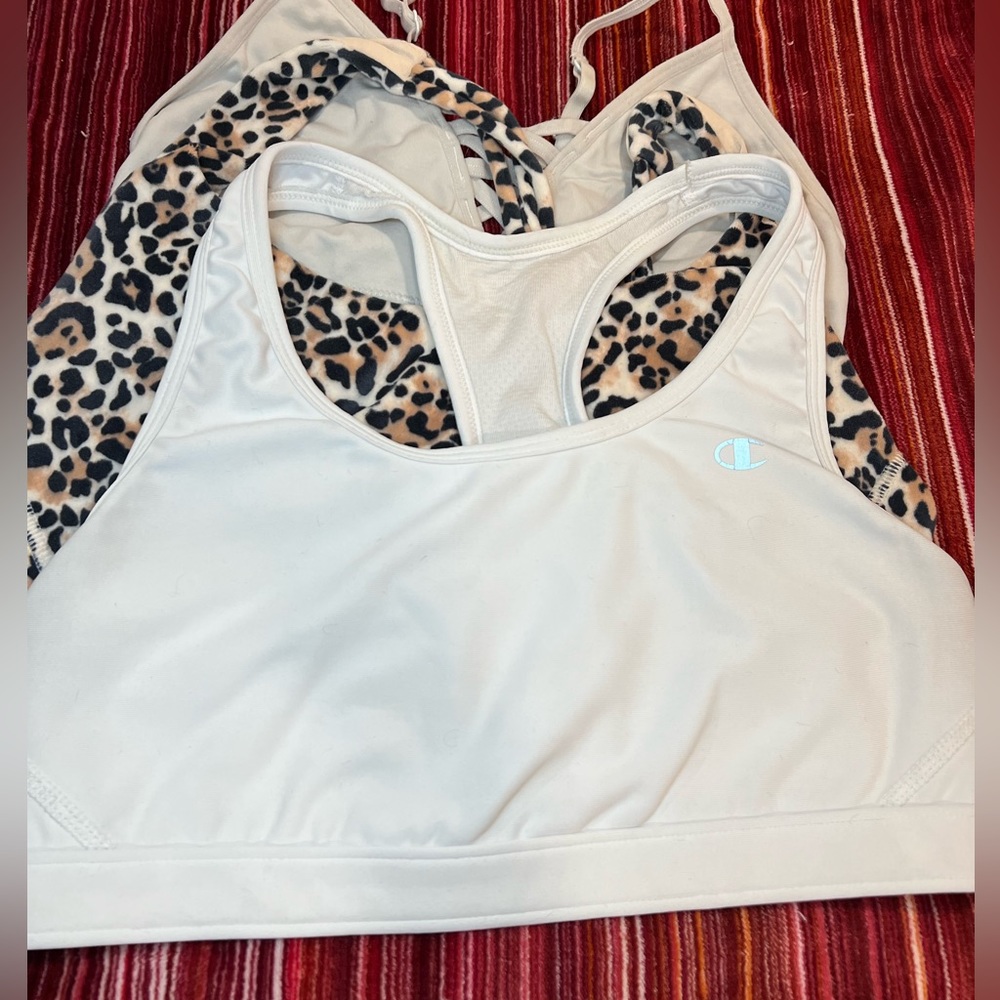 Champion & Cheetah Sports Bra Set 🤎🤍